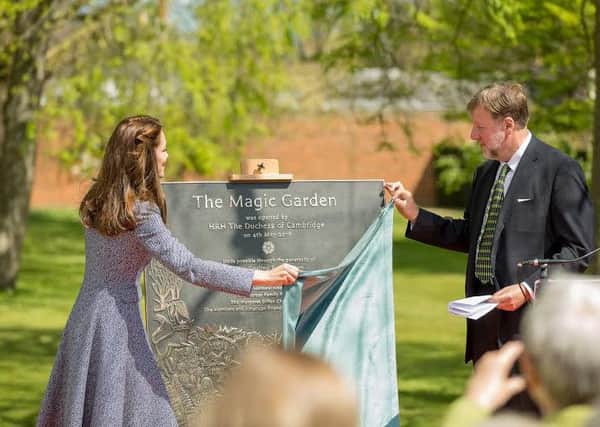 The Duchess of Cambridge officially opens the Magic Garden