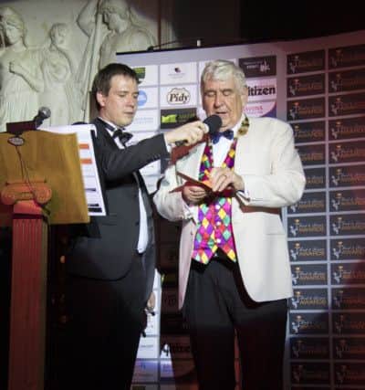 Awards host Chris Gregg from MKFM, and the Mayor of Milton Keynes, Cllr Keith McLean