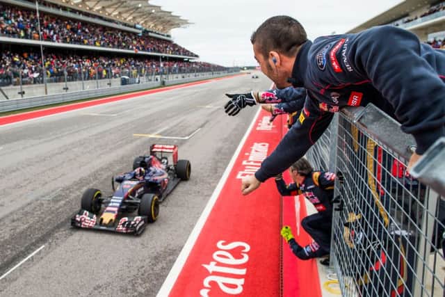Verstappen's best finish for Toro Rosso was fourth in Hungary and USA (pictured)