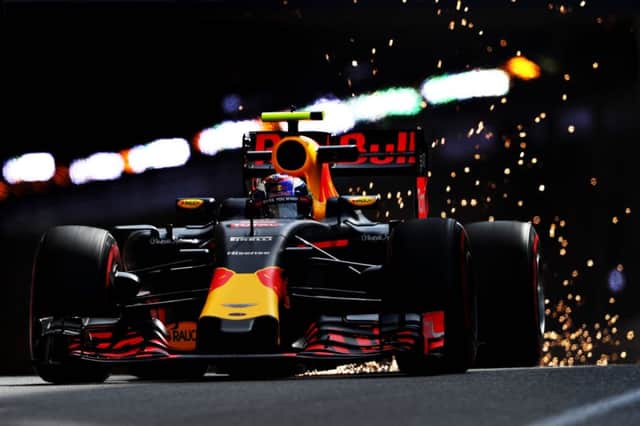 Max Verstappen kicks up sparks in Monaco