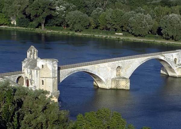 The River Rhone at Avignon from Barthelasse Island
