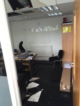Offices at Evans Halshaw Ford in Kingston were flooded after Sunday night's thunder storm