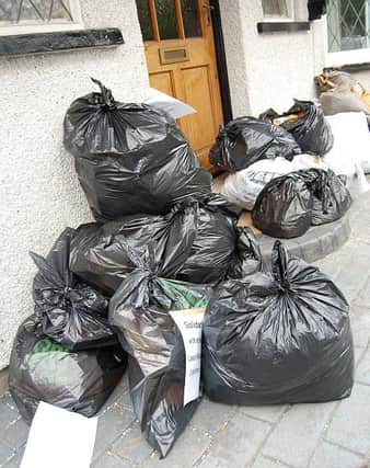Uncollected rubbish