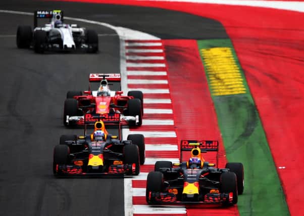 Max Verstappen ahead of Daniel Ricciardo in Austria