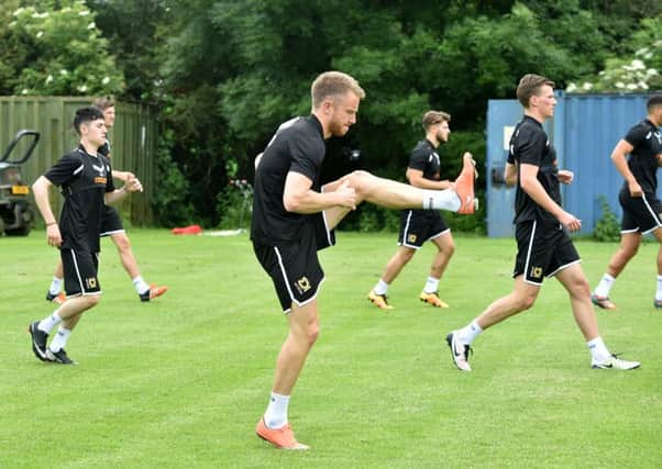 MK Dons in training