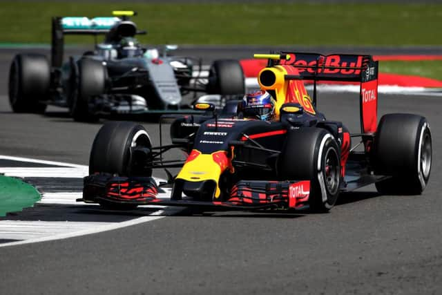 Max Verstappen battled with Nico Rosberg in Hockenheim