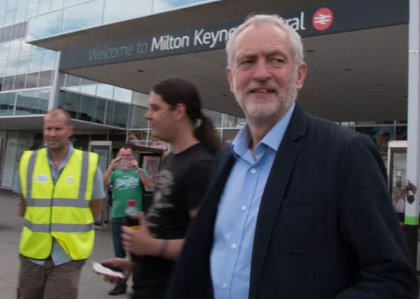 Jeremy Corbyn in Milton Keynes on Saturday