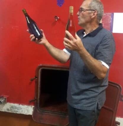 Jean-Jacques Paire in his wine cellar.