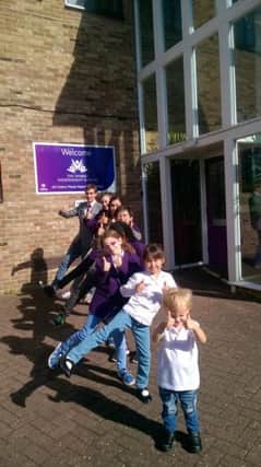 Pupils in their jeans during their charity drive