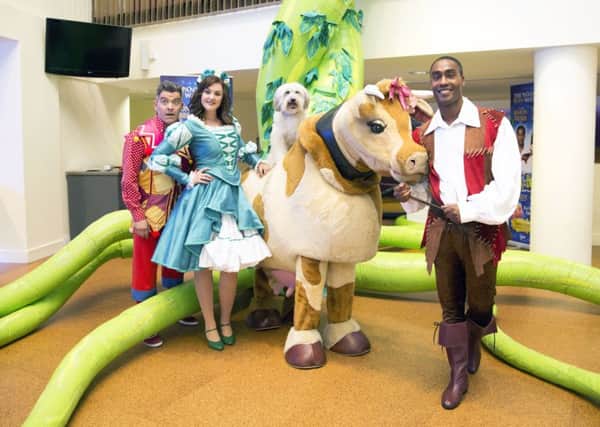 Simon Webbe, Ashleigh Butler and Ricky K at the  Royal & Derngate to launch this years panto Jack and the Beanstalk NNL-160509-153841009
