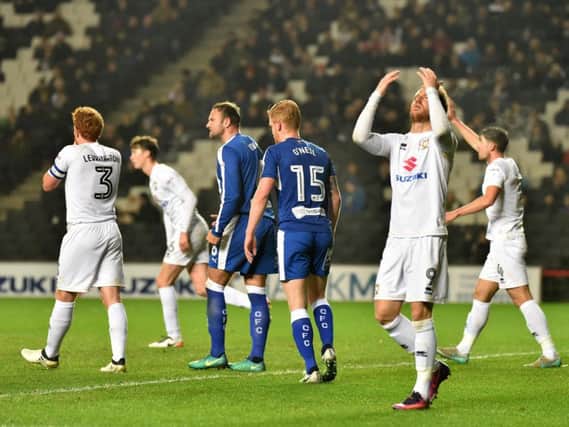 MK Dons lost to bottom club Chesterfield on Tuesday night