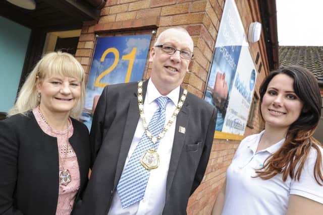 The Mayor and Mayoress on their visit to Floatation Life