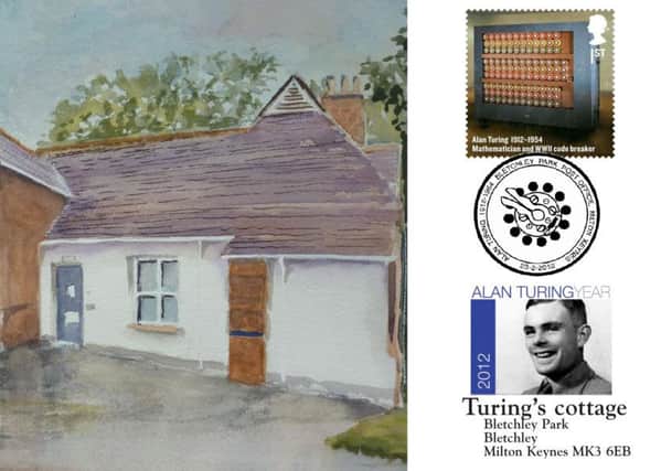 One of the Bletchley Park Post Office covers featuring Alan Turing