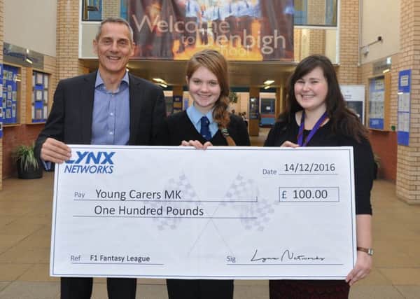 Young Carers MK cheque presentation