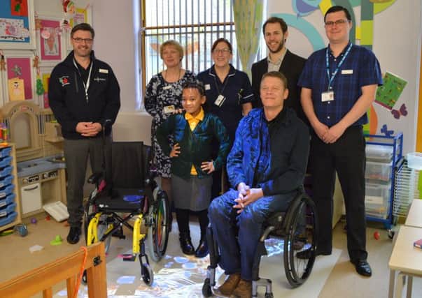 Middleton Primary pupil Ameida Alhassan wins wheel chair design competition.