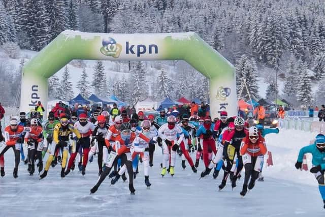 Thousands of ice-skaters take part in a 200 kilometre event which is unique to the Netherlands