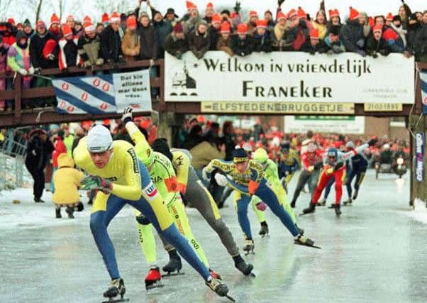 The world's top ice speed skaters can compete in the Elfstedentocht.