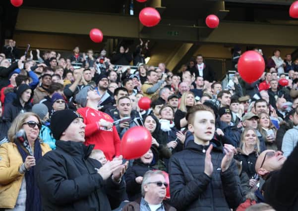 A record crowd was at Stadium MK on Saturday. Pic: Lee Scriven
