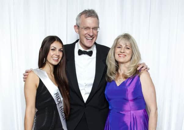 Carrie with Ride High founder Rachel Medill and Radio 2's Jeremy Vine at the Ride High Ball