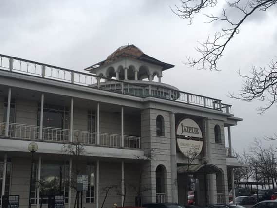 Damage to the roof of the popular Jaipur restaurant in MK