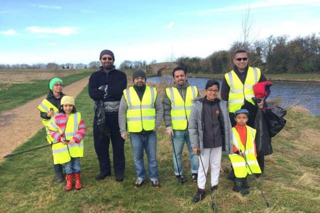 Making a difference: Members of the AMYA during the clean-up