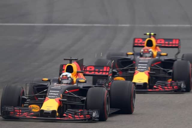 Daniel Ricciardo and Max Verstappen battled early in the race, and then again in the closing stages