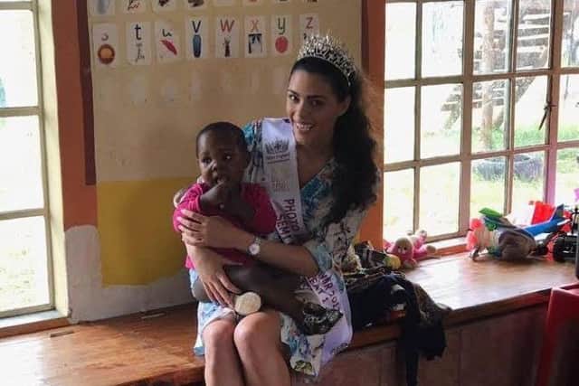 Miss Buckinghamshire Jemma Johnstone visits an African orphanage PNL-170616-130010001