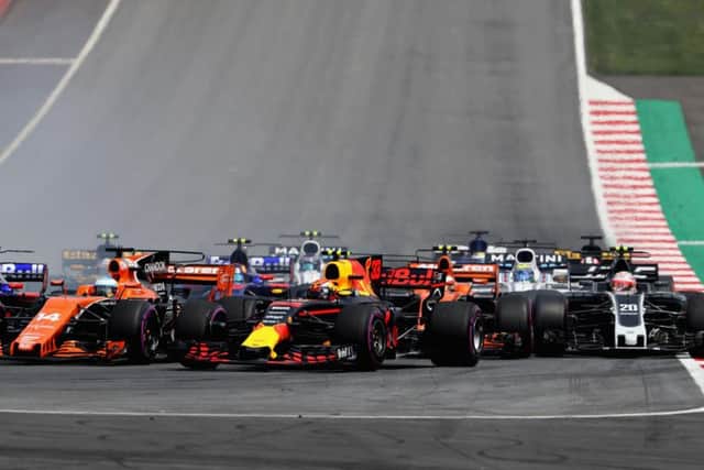 Max Verstappen was taken out at the first corner.