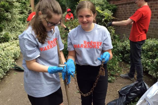 St Paul's Catholic School Redway clean up