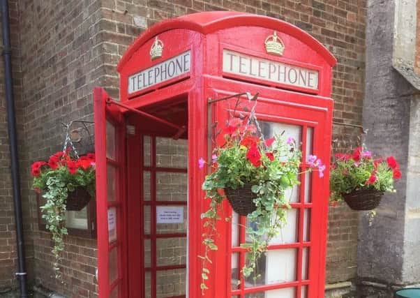 A telephone box library in Woburn.