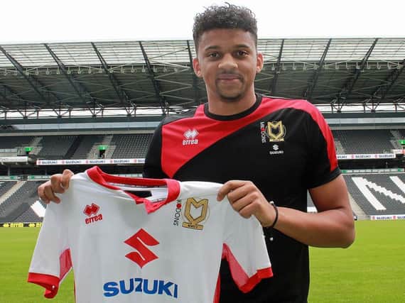 Osman Sow signs for MK Dons. Pic: MK Dons