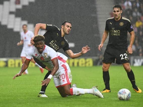 Aaron Tshibola has failed to fire at MK Dons