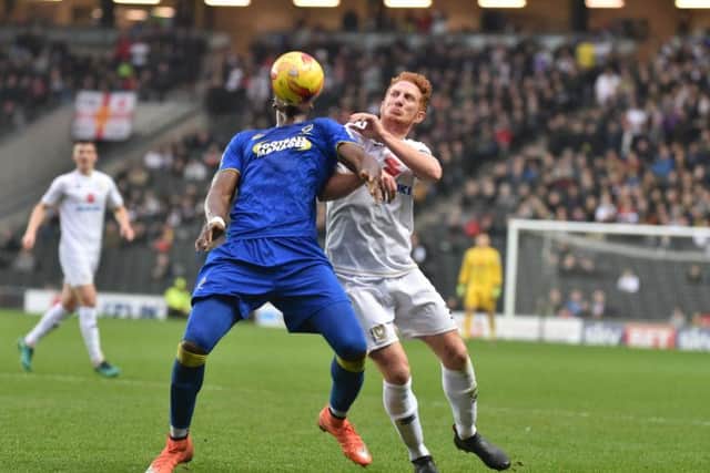 Dean Lewington was man of the match when the sides met at Stadium MK
