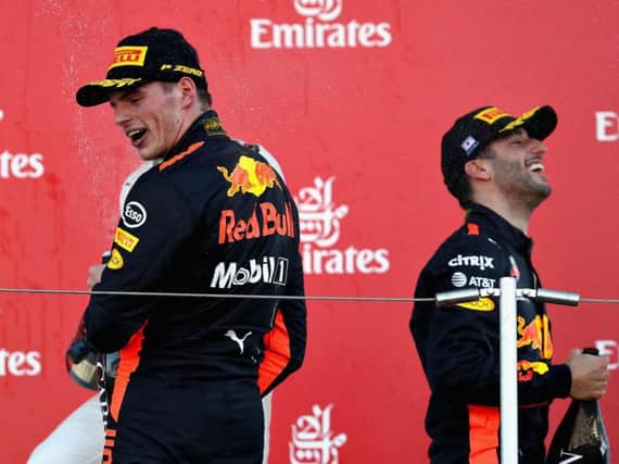 Verstappen and Ricciardo were both on the podium for the second race in a row