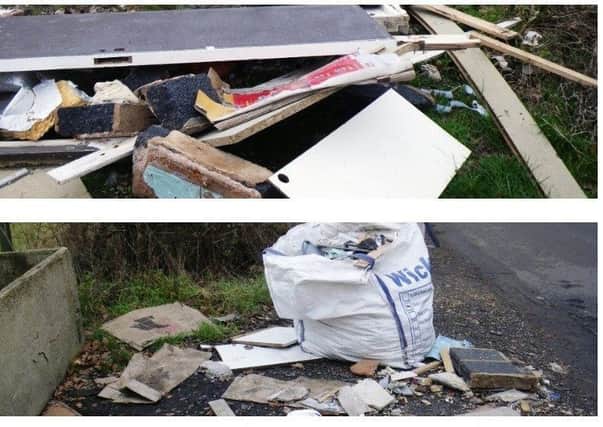 A Milton Keynes company has been fined after an unknown waste carrier illegally dumped its waste on the road between Whaddon and Nash