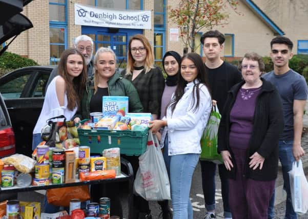 Denbigh School students donate to Food Cupboard