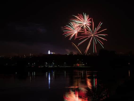 Fireworks over Milton Keynes this weekend. Picture by Moe Myall