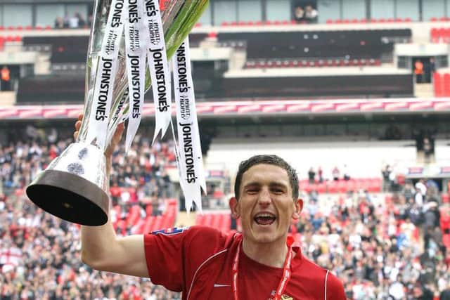 Keith Andrews with the Johnstone's Paint Trophy in 2008